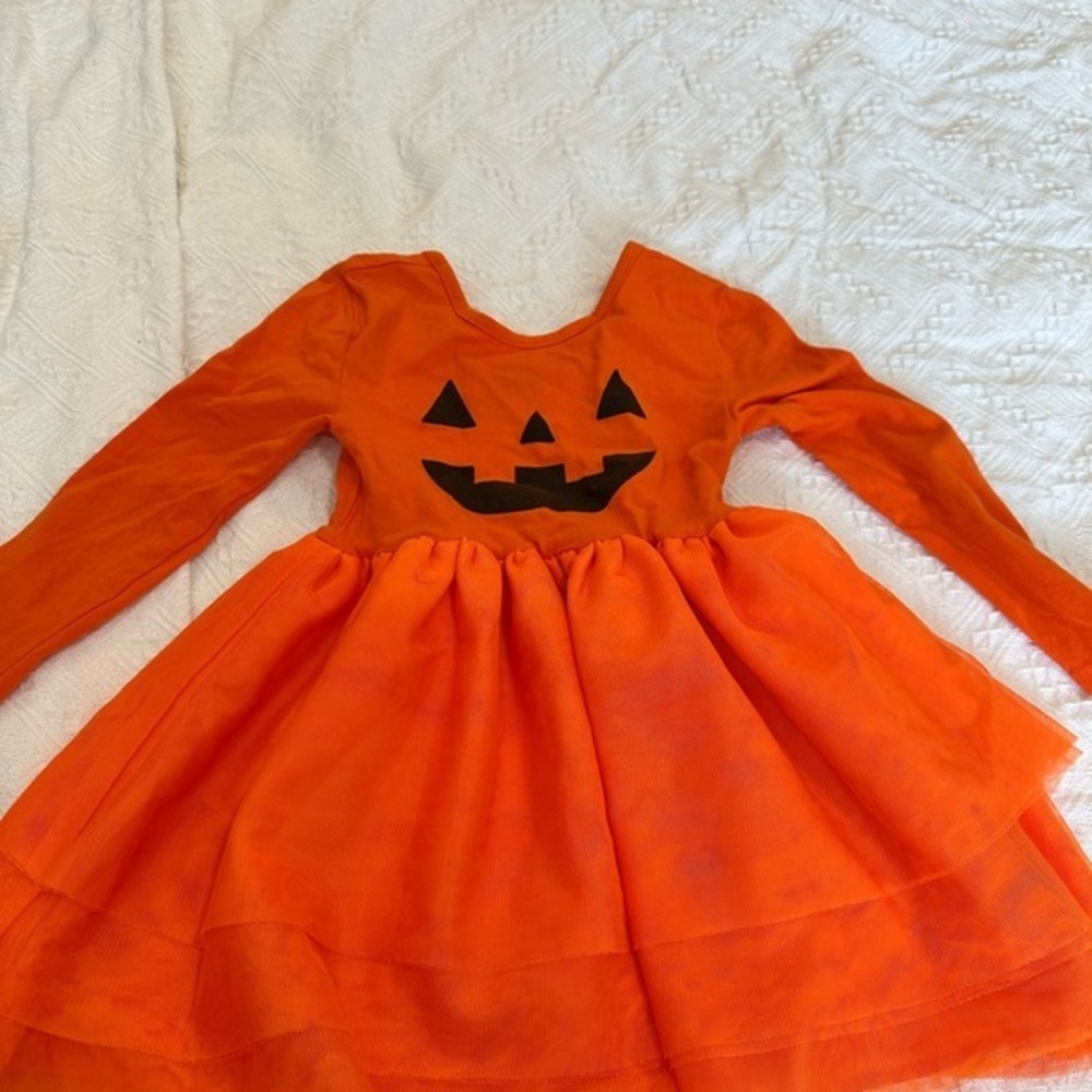 Kids Pumpkin Dress- Orange